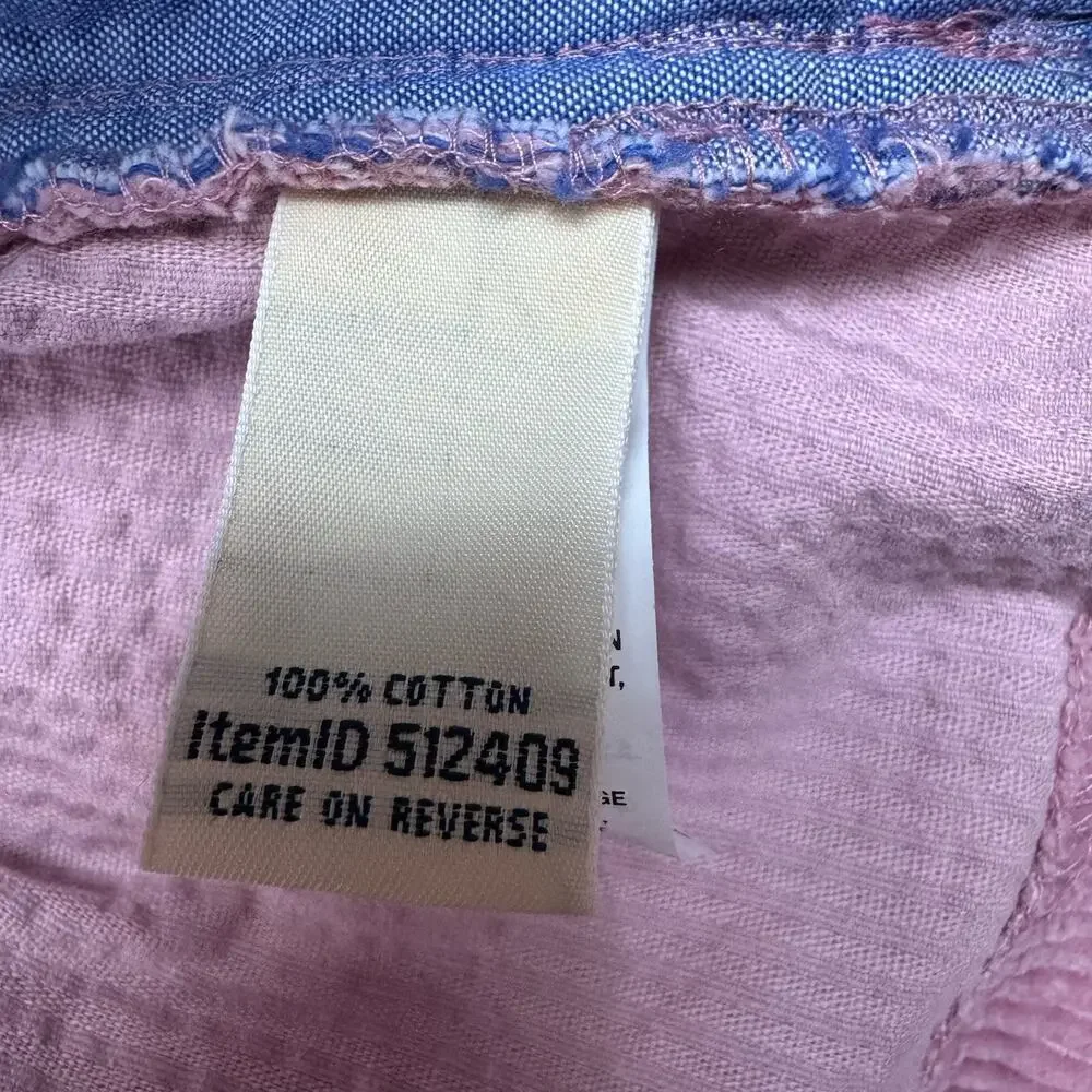 L.L. Bean Women’s Corduroy Button Down Work Shirt 3X Pink Utility Sweater Fall